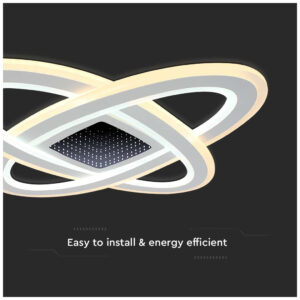 V-TAC LED φωτιστικό οροφής Designer 130W 3 σε 1 CCT με λευκό σώμα dimmable και χειριστήριο SKU: 15360