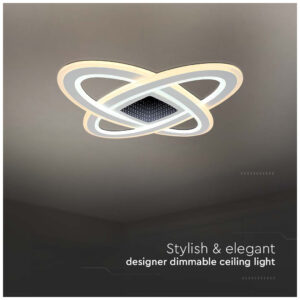V-TAC LED φωτιστικό οροφής Designer 130W 3 σε 1 CCT με λευκό σώμα dimmable και χειριστήριο SKU: 15360