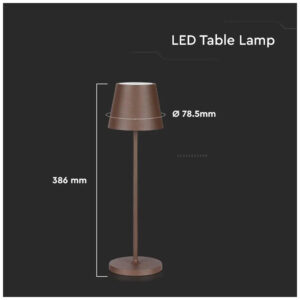 V-TAC Πορτατίφ με Καφέ Καπέλο και Καφέ Βάση