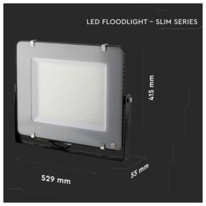 V-TAC Προβολέας LED SMD Slim 300W 100° 34500lm IP65 Samsung Chip G2 High Lumen Μαύρο Σώμα Φυσικό Λευκό 21791