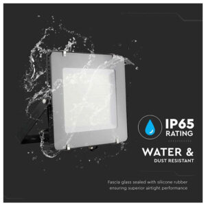 V-TAC Προβολέας LED SMD Slim 300W 100° 34500lm IP65 Samsung Chip G2 High Lumen Μαύρο Σώμα Φυσικό Λευκό 21791