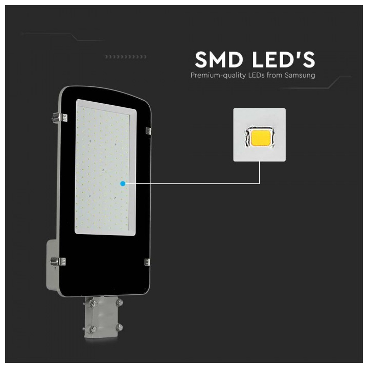 V-TAC Στεγανό Φωτιστικό Δρόμου με Ενσωματωμένο LED σε Μαύρο Χρώμα 21529