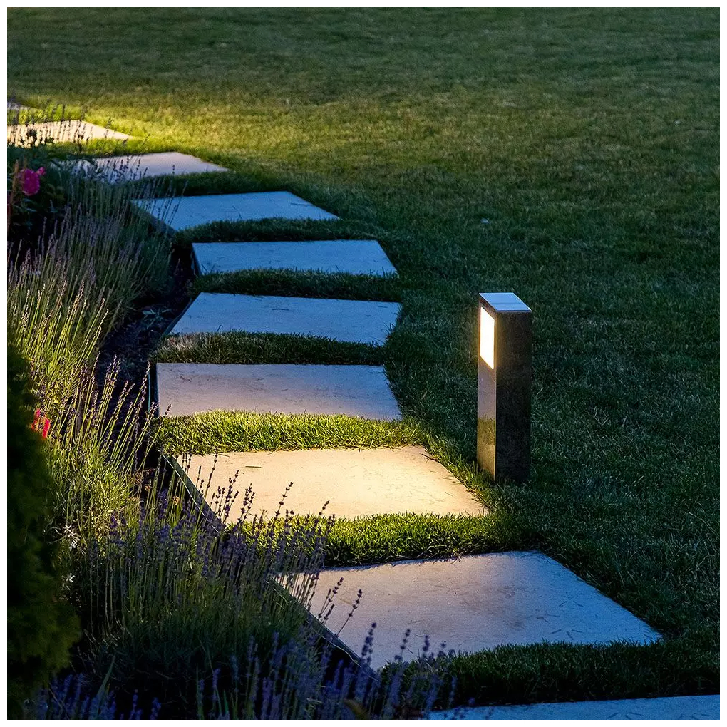 V-TAC Στεγανό Φωτιστικό Κολωνάκι Εξωτερικού Χώρου με Ενσωματωμένο LED σε Γκρι Χρώμα 8699