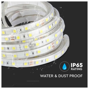 V-TAC Ταινία LED SMD 24V 10W 830lm/m 60LEDs/m 120° IP65 Ψυχρό Λευκό 212564 (5 μέτρα)