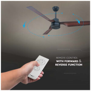 V-TAC VT-6552-3 Ανεμιστήρας Οροφής 132cm με Τηλεχειριστήριο Μπρονζέ/Καφέ