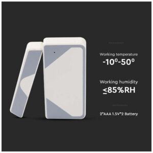 V-TAC WiFi Αισθητήρας Πόρτας/Παραθύρου σε Λευκό Χρώμα 6782