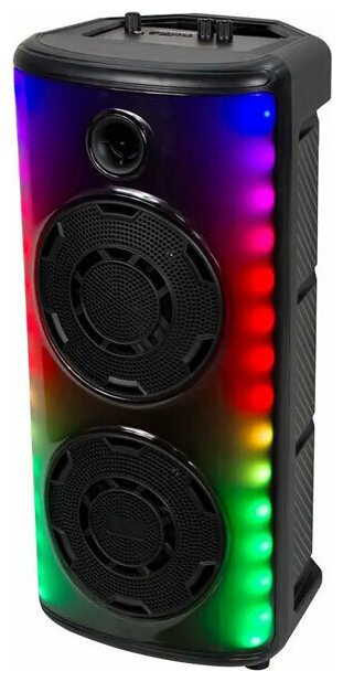 V-TAC Επαναφορτιζόμενο φορητό ηχείο 30W με ενσύρματο μικρόφωνο και χειρισμό RF (2*8inch) 7677