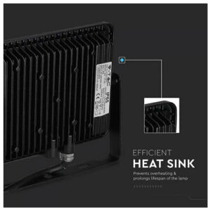 V-TAC Προβολέας LED SMD 50W 4000lm 100° IP65 Samsung Chip G2 Μαύρο Σώμα Ζεστό Λευκό 21406