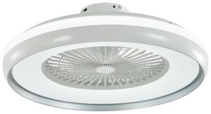 V-TAC Ανεμιστήρας οροφής LED 45W 3 σε 1 λευκό σώμα - γκρι δαχτυλίδι 7 πτερυγίων με ρύθμιση μέσω RF control 7935