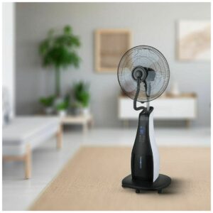 V-TAC Επιδαπέδιος τροχήλατος ανεμιστήρας υδρονέφωσης 16” 80W με 3 πτερύγια μαύρος 7936