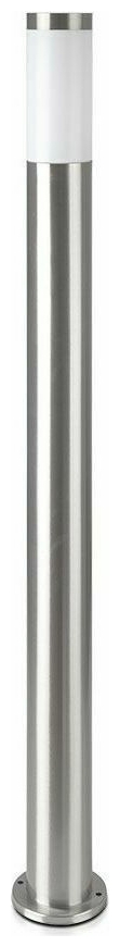 V-TAC Επιδαπέδιο Φωτιστικό Κήπου Κολωνάκι E27 110cm Στρογγυλό Αδιάβροχο IP44 Ανοξείδωτο Ατσάλι Σατινέ Νίκελ Σώμα 8962