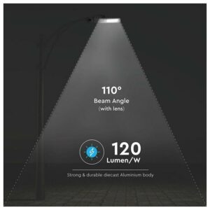 V-TAC LED φωτιστικό δρόμου PRO Samsung Chip 50W 6500Κ γκρι σώμα 135lm/W 21959