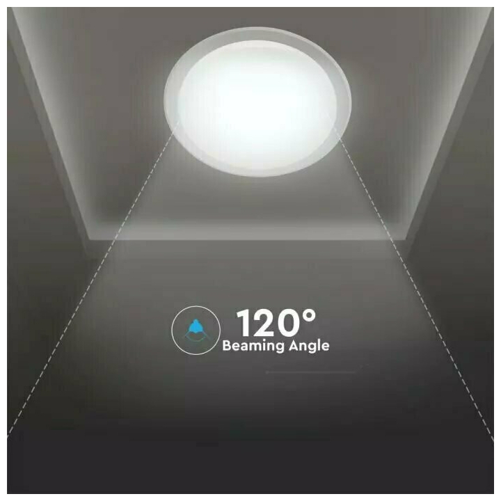 V-TAC Πλαφονιέρα LED Designer 20W/40W/20W Στρογγυλή με γωνίες Dimmable 3 σε 1 14931