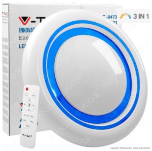 LED V-TAC Φωτιστικό Οροφής Εξωτερικό 65W Στρογγυλό Dimmable "Αστρα"με αλλαγή απόχρωσης με χειριστήριο 7601