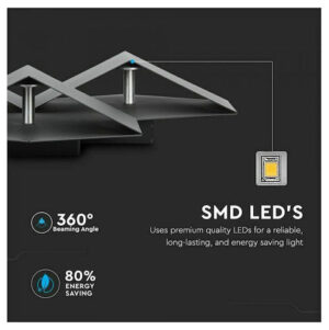 V-TAC ΑΡΧΙΤΕΚΤΟΝΙΚΟ ΦΩΤΙΣΤΙΚΟ LED 9W ΚΥΒΟΙ ΦΥΣΙΚΟ ΛΕΥΚΟ ΜΕ ΜΑΥΡΟ ΣΩΜΑ SKU: 8224