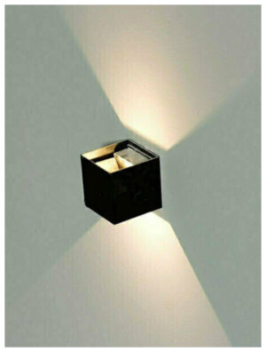 V-TAC Επιτοίχιο Φωτιστικό LED 11W 230V 5°-120° 1360lm IP65 Τετράγωνο Up-Down Μαύρο Ζεστό Λευκό 218529