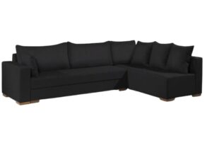 Γωνιακός καναπές Trendy-Αριστερή-265φ 165β εκ.-Μαύρο
