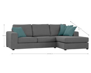 Γωνιακός καναπές Lina-Mple Special-265 x 170 εκ.-Με Μπαούλο