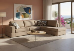 Γωνιακός καναπές Must-Αριστερή-275φ 210β εκ.-Μπεζ