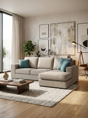 Γωνιακός καναπές Lina-Mpez Anoixto-265 x 150 εκ.-Χωρίς Μπαούλο