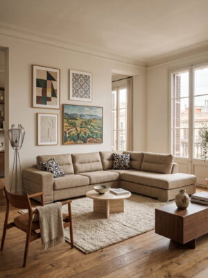 Γωνιακός καναπές Caza-Αριστερή-280φ 220β-Sand