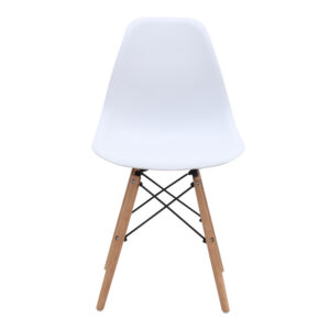 Καρέκλα τραπεζαρίας Nova Megapap PP λευκό - ξύλινο φυσικό πόδι 46x51x80εκ.