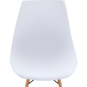 Καρέκλα τραπεζαρίας Nova Megapap PP λευκό - ξύλινο φυσικό πόδι 46x51x80εκ.