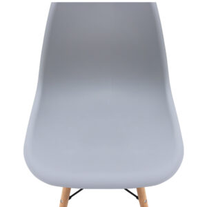 Καρέκλα τραπεζαρίας Nova Megapap PP γκρι - ξύλινο φυσικό πόδι 46x51x80εκ.