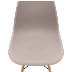 Καρέκλα τραπεζαρίας Nova Megapap PP cappuccino - ξύλινο φυσικό πόδι 46x51x80εκ.