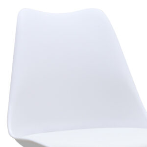 Καρέκλα τραπεζαρίας Viva Megapap PP - PU λευκό - ξύλινο λευκό πόδι 48,5x54x80εκ.