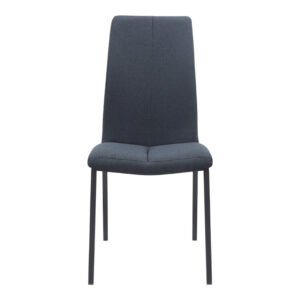 Καρέκλα τραπεζαρίας Fina Megapap ανθρακί ύφασμα - μεταλλικό μαύρο πόδι 43x58x95εκ.