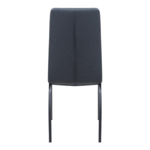 Καρέκλα τραπεζαρίας Fina Megapap ανθρακί ύφασμα - μεταλλικό μαύρο πόδι 43x58x95εκ.