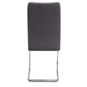 Καρέκλα τραπεζαρίας Laura Megapap γκρι ύφασμα - μεταλλική βάση χρωμίου 42x58x98εκ.