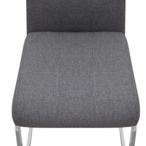 Καρέκλα τραπεζαρίας Laura Megapap γκρι ύφασμα - μεταλλική βάση χρωμίου 42x58x98εκ.