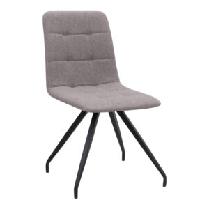 Καρέκλα τραπεζαρίας Bianca Megapap ανοιχτό μπεζ ύφασμα - μεταλλικό μαύρο πόδι 43x56x84εκ.