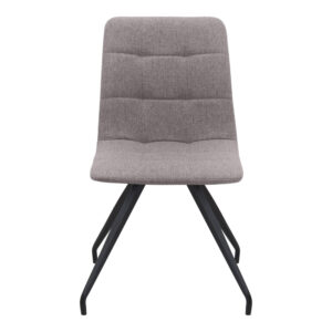 Καρέκλα τραπεζαρίας Bianca Megapap ανοιχτό μπεζ ύφασμα - μεταλλικό μαύρο πόδι 43x56x84εκ.