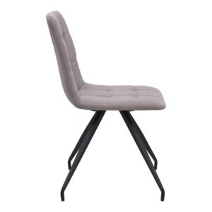 Καρέκλα τραπεζαρίας Bianca Megapap ανοιχτό μπεζ ύφασμα - μεταλλικό μαύρο πόδι 43x56x84εκ.