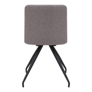 Καρέκλα τραπεζαρίας Bianca Megapap ανοιχτό μπεζ ύφασμα - μεταλλικό μαύρο πόδι 43x56x84εκ.