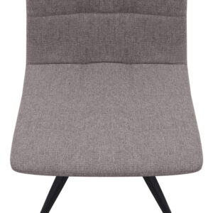 Καρέκλα τραπεζαρίας Bianca Megapap ανοιχτό μπεζ ύφασμα - μεταλλικό μαύρο πόδι 43x56x84εκ.