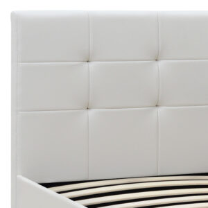 Κρεβάτι Sissy Megapap από τεχνόδερμα χρώμα λευκό 160x200εκ.