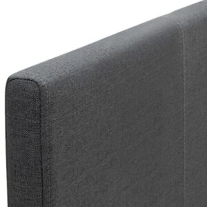 Κρεβάτι Flat Megapap υφασμάτινο χρώμα ανθρακί 120x200εκ.