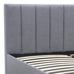 Κρεβάτι Renata Megapap υφασμάτινο με αποθηκευτικό χώρο χρώμα γκρι 150x200εκ.