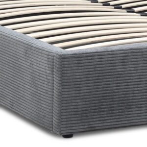 Κρεβάτι Velar Megapap υφασμάτινο με αποθηκευτικό χώρο χρώμα γκρι 160x200εκ.