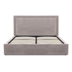 Κρεβάτι Velar Megapap υφασμάτινο με αποθηκευτικό χώρο χρώμα μόκα 160x200εκ.