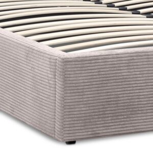 Κρεβάτι Velar Megapap υφασμάτινο με αποθηκευτικό χώρο χρώμα μόκα 160x200εκ.