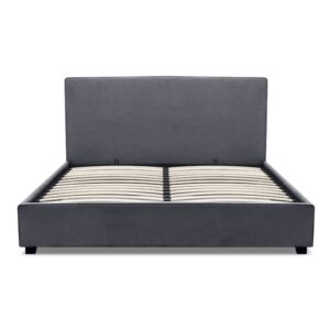 Κρεβάτι Verona Megapap υφασμάτινο με αποθηκευτικό χώρο χρώμα ανθρακί 160x200εκ.