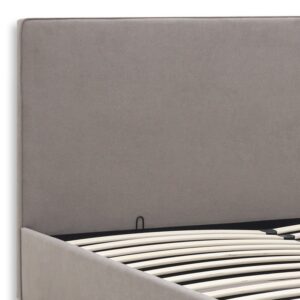 Κρεβάτι Verona Megapap υφασμάτινο με αποθηκευτικό χώρο χρώμα γκρι - μπεζ 160x200εκ.