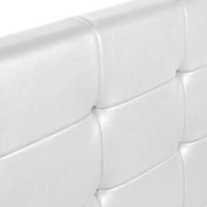 Κρεβάτι Iro Megapap από τεχνόδερμα με αποθηκευτικό χώρο χρώμα λευκό 150x200εκ.