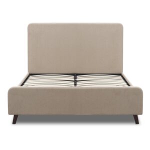 Κρεβάτι Ovelia Megapap υφασμάτινο χρώμα μπεζ 120x200εκ.
