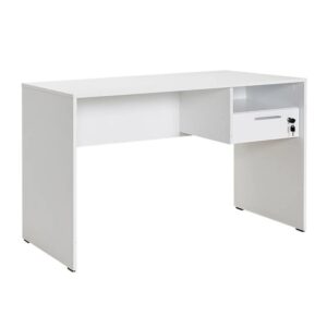 Γραφείο εργασίας με κλειδαριά Concept Megapap χρώμα λευκό 120x60x75εκ.